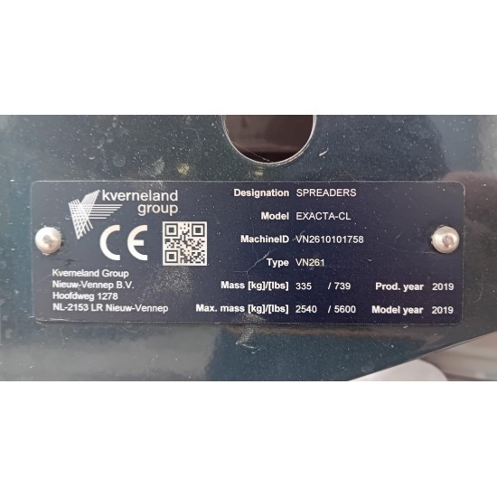 SPANDICONCIME KVERNELAND EXACTA CL VN 261