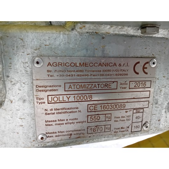 ATOMIZZATORE FRIULI JOLLY 1000/8
