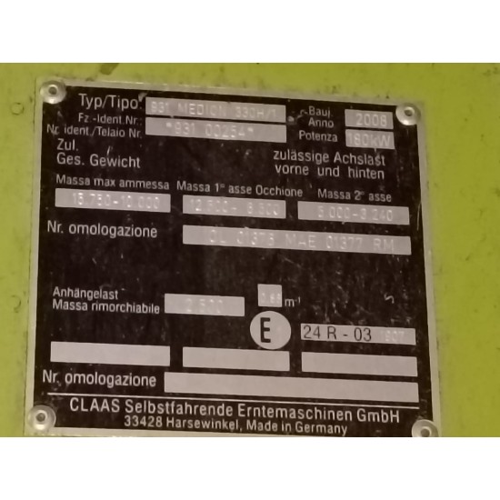 MIETITREBBIA CLAAS MEDION 330 H - 4WD