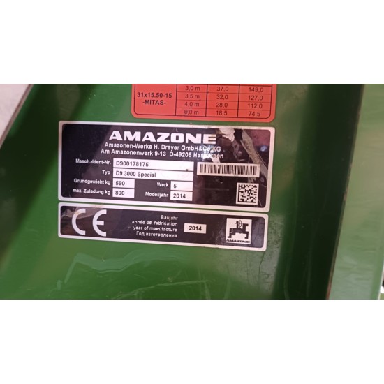 SEMINATRICE AMAZONE D9 3000 SPECIAL