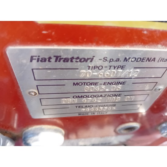 FIAT 70 - 66 DT + CARICATORE FRONTALE   ___  TRATTORE 