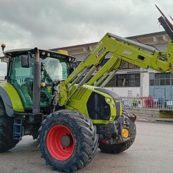 CLAAS ARION 650  DT + CARICATORE ANGELONI VISION 3 ___ TRATTORE