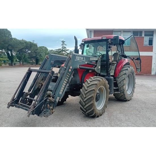 CASE MAXXUM 125 + CARICATORE FRONTALE SIGMA 4____ TRATTORE GOMMATO