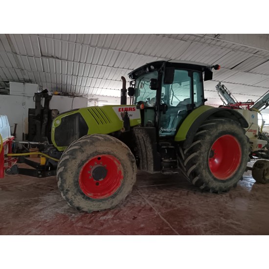 CLAAS ARION 650  DT + CARICATORE ANGELONI VISION 3 ___ TRATTORE