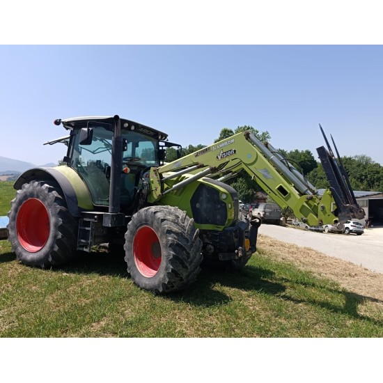 CLAAS ARION 650  DT + CARICATORE ANGELONI VISION 3 ___ TRATTORE