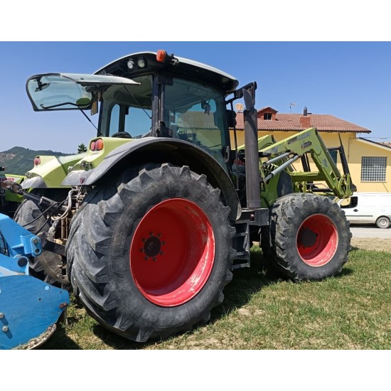 CLAAS ARION 650  DT + CARICATORE ANGELONI VISION 3 ___ TRATTORE