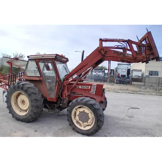 FIAT 880 DT + CARICATORE FRONTALE ARGNANI E MONTI   ______ TRATTORE 