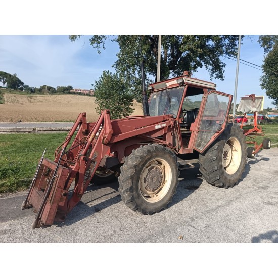 FIAT 880 DT + CARICATORE FRONTALE ARGNANI E MONTI   ______ TRATTORE 