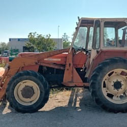 FIAT - OM 850 DT + CARICATORE FRONTALE SIMONETTI    ______ TRATTORE 