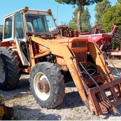 FIAT - OM 850 DT + CARICATORE FRONTALE SIMONETTI    ______ TRATTORE 