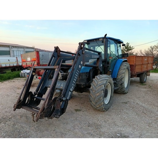 NEW HOLLAND TL 100 DT + CARICATORE FRONTALE SIGMA4____ TRATTORE GOMMATO