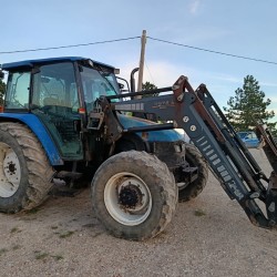 NEW HOLLAND TL 100 DT + CARICATORE FRONTALE SIGMA4____ TRATTORE GOMMATO