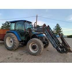NEW HOLLAND TL 100 DT + CARICATORE FRONTALE SIGMA4____ TRATTORE GOMMATO