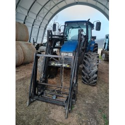 NEW HOLLAND TL 100 DT + CARICATORE FRONTALE ANGELONI TWIN 2____ TRATTORE GOMMATO