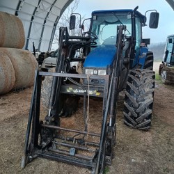 NEW HOLLAND TL 100 DT + CARICATORE FRONTALE ANGELONI TWIN 2____ TRATTORE GOMMATO