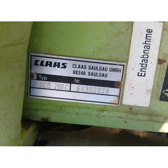FALCIACONDIZIONATRICE CLAAS DISCO 260 C