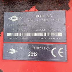 FALCIACONDIZIONATRICE KUHN FC 313F - FRONTALE - FLAGELLI
